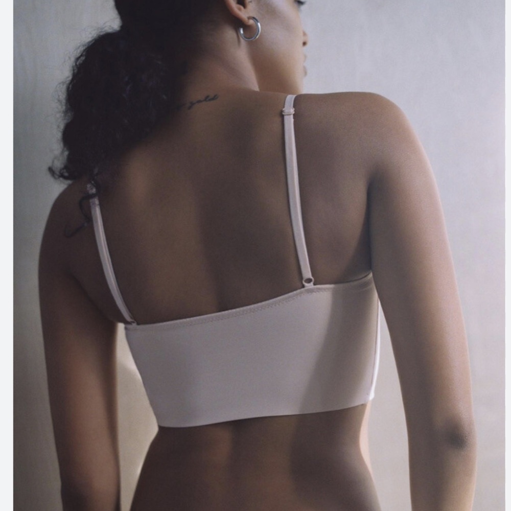 Urban Outfitters Out From Under Micro Fusion Low-Back Bra Top in Beige - Picture 2 of 5